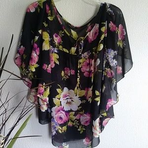 Sheer floral top
